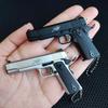 1:3 Alloy 1911 92f Mini Pistol Model Keychain Pendant Detachable Fake Toy Gun For PUBG Weapon Adult Children Christmas Gift
