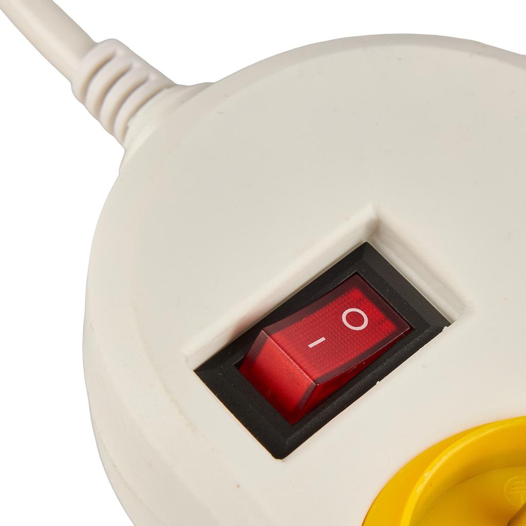 Extension cord 1.5m 5 sockets WHITE KD4000