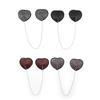 Sexy Women Chain Nipple Cover Rhinestone Heart Shape Reusable Breast Stickers