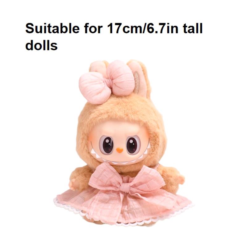 2 Pieces Clothes For Labubu Dolls Accessories Stylish Kawaii Outfit Set Suitable For 15Cm 17Cm Labubu Doll Doll Clothing Set