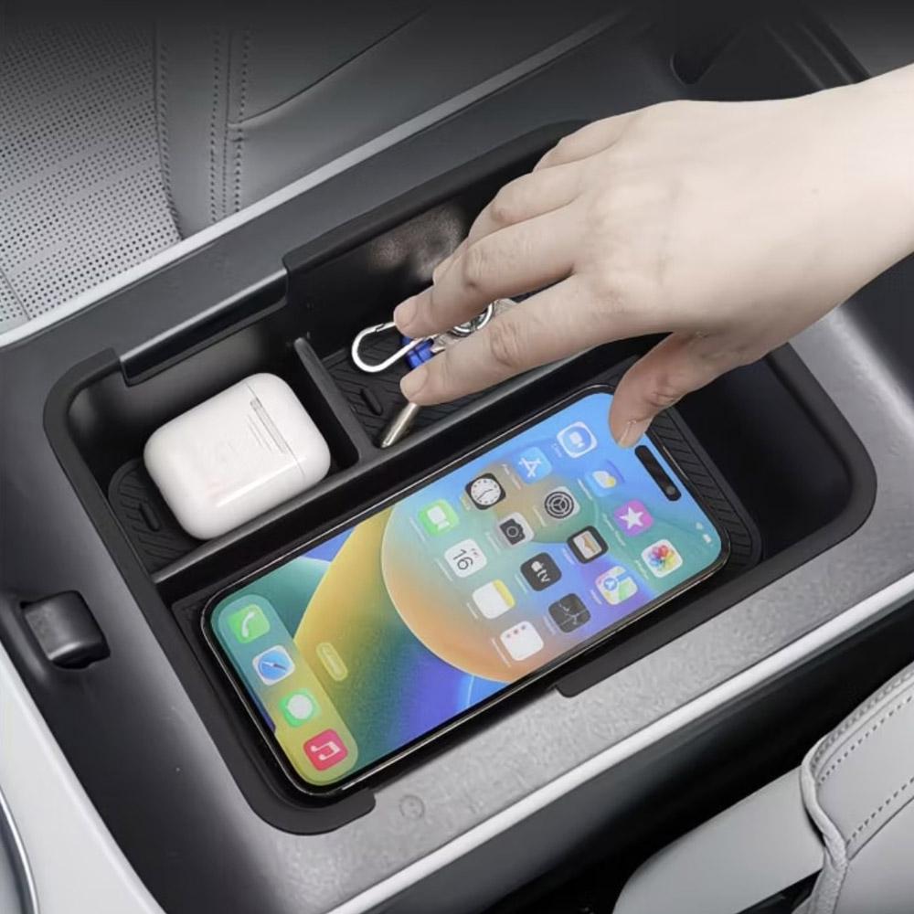 For Leapmotor B05 2026 Car Central Console Armrest Layered Pallet Storage Box Organizer Box Interior Stowing Tidying Accessories