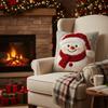 2D Printed Pillowcase Santa Claus Plush Pillow Cover Christmas Throw Pillow Cover  Home Decoration