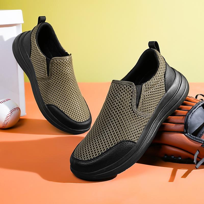 Новая мужская обувь с одной педалью, спортивная обувь для улицы, мужская повседневная обувь, удобная сетчатая дышащая легкая спортивная обувь для мужчин