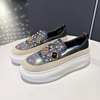 Роскошные дизайнерские женские модные лоферы, дышащие вулканизированные туфли без шнуровки, повседневные легкие женские кроссовки на танкетке