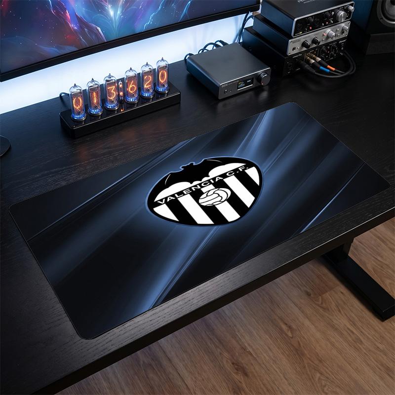 Valencia FC Theme Pattern Mouse Pad, Soccer Logo Design XXL Gaming Desk Mat Non-Slip Computer Mouse Pad