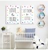 Watercolor Rainbow Alphabet Paintings Playroom Decor Educational Poster Kids Wall Art Canvas Prints Neutral Nursery Decoration No Frame