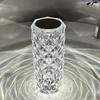 Crystal Table Lamp Rose Light 16 Colors Romantic Diamond Atmosphere Light USB Touch Night Light for Bedroom Desk Party Decor