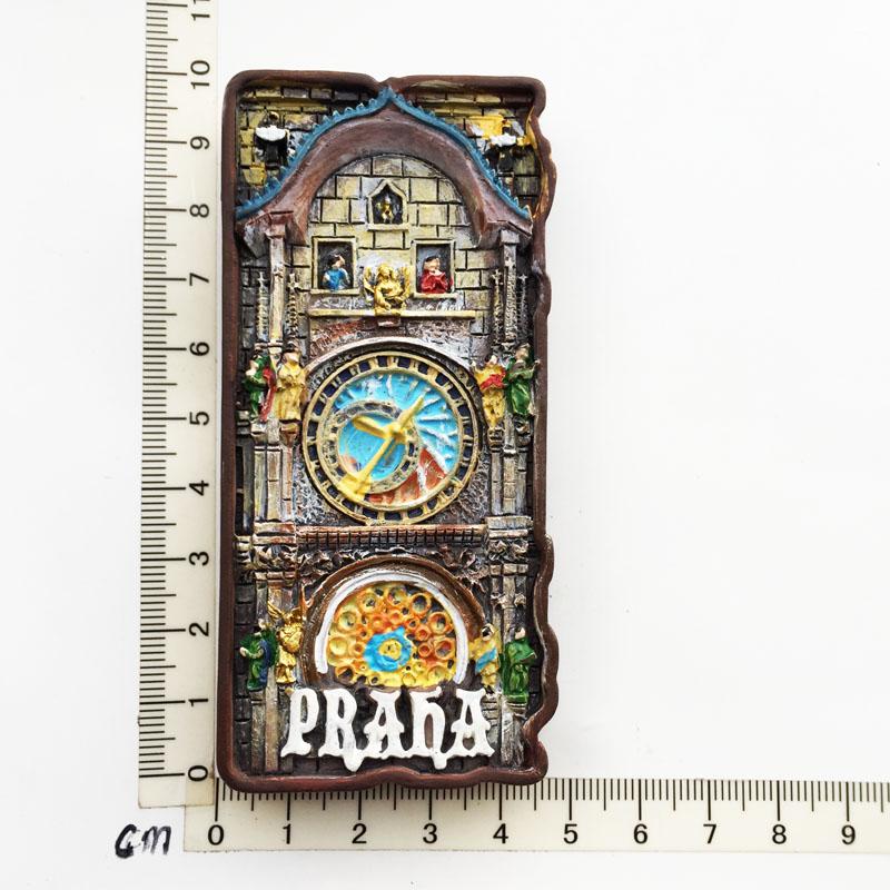 Прага, Чешская Республика, достопримечательности Великобритании Магниты на холодильник из смолы Наклейки Творческие сувениры ручной работы Украшения для дома