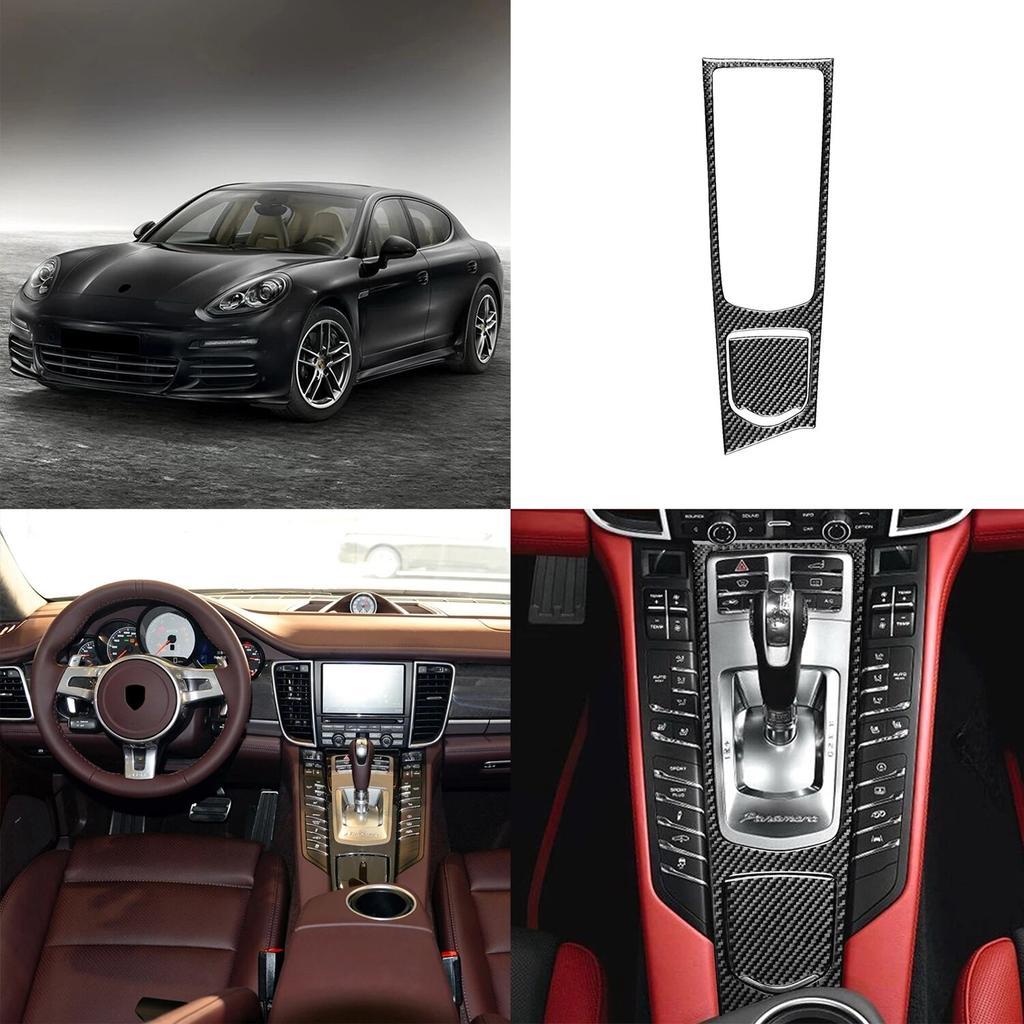 Для Porsche Panamera 2010-2016 углеродное волокно Центральное управление мультимедийная панель крышка аксессуары для интерьера автомобиля декоративная наклейка