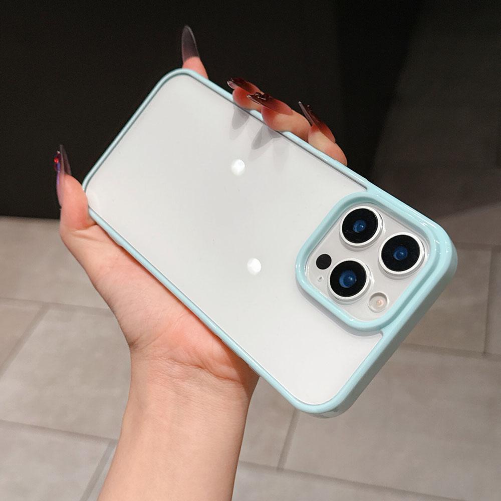 Роскошный Прозрачный Чехол для Телефона Конфетных Цветов Для iPhone 11 12 13 14 15 16 E Pro Max Plus Прозрачный Акриловый Бампер Задние Чехлы Обложка