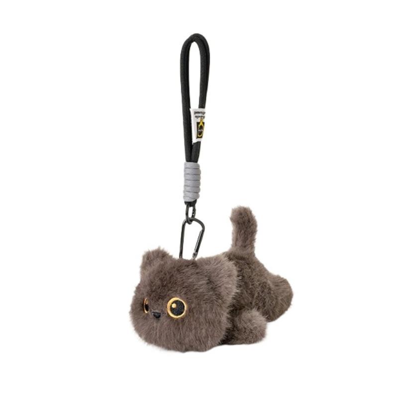 Плюшевые игрушки Черный кот Милые животные Сиамский котенок Прекрасная мягкая кукла Мультяшный кот Брелок Плюшевая игрушка Подарок на День рождения Рождество