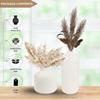 Керамическая «Белая цилиндрическая ваза» 5 и 9 дюймов | Декоративная круглая ваза для сухоцветов и пампасной травы | Вазы для домашнего декора
