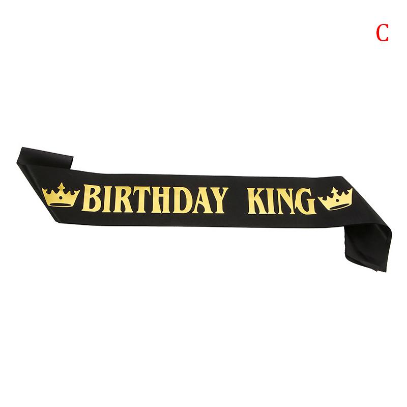 Birthday King Sash For Men Boy Happy 16Th 18Th 20Th 30Th Birthday Party Decor