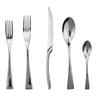 Silver 5Pcs/Set Dinnerware Cutlery Set Knife Fork Spoon Dessert Fork Teaspoon Set Stainless Steel