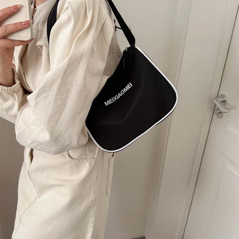 Yogodlns Simple Versatile Armpit Bags Designer Shoulder Bags For Women Fashion Solid Color Female Small Hobo Bag Oxford Handbag