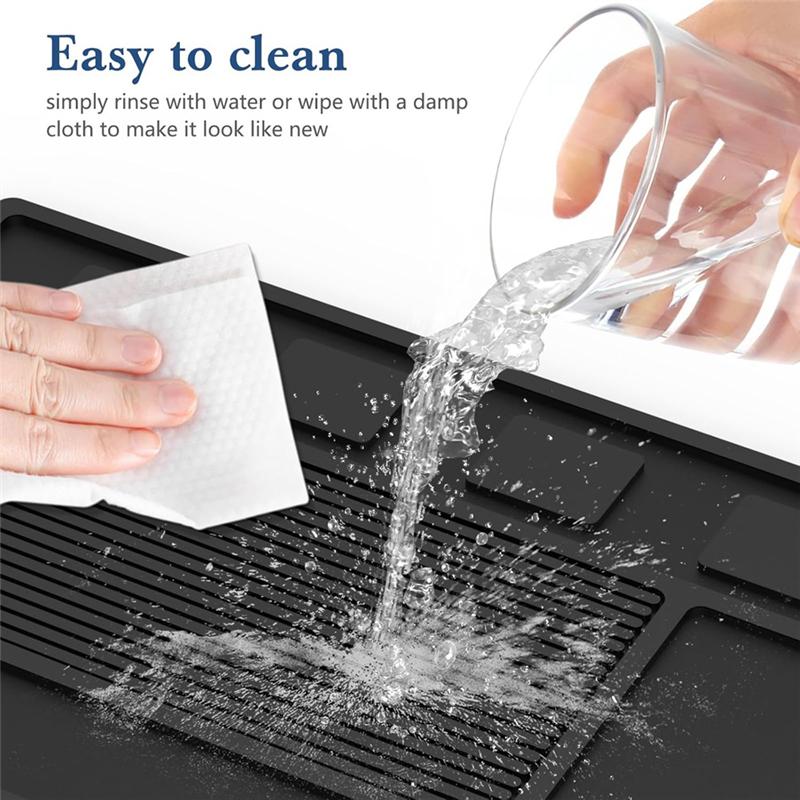 M-Modern-For Salon For Station Barber Tool Organizer Mat Magnetic For Clippers, Shop Beauty Tool With 4 Slots