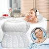 Bathtub Pillow with 6 Suction Cups Hook Washable Ergonomic Air Mesh Non-slip Neck Shoulder Back Support Thick Soft SPA Headrest Cushion Bathroom