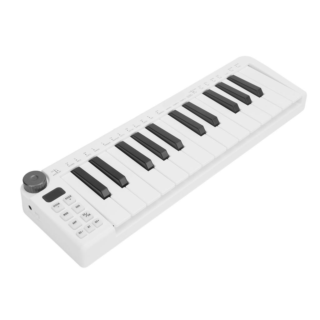 MIDI-клавиатура-контроллер 25 чувствительных к силе нажатия клавиш 1 назначаемая ручка Портативный умный MIDI-клавиатурный контроллер