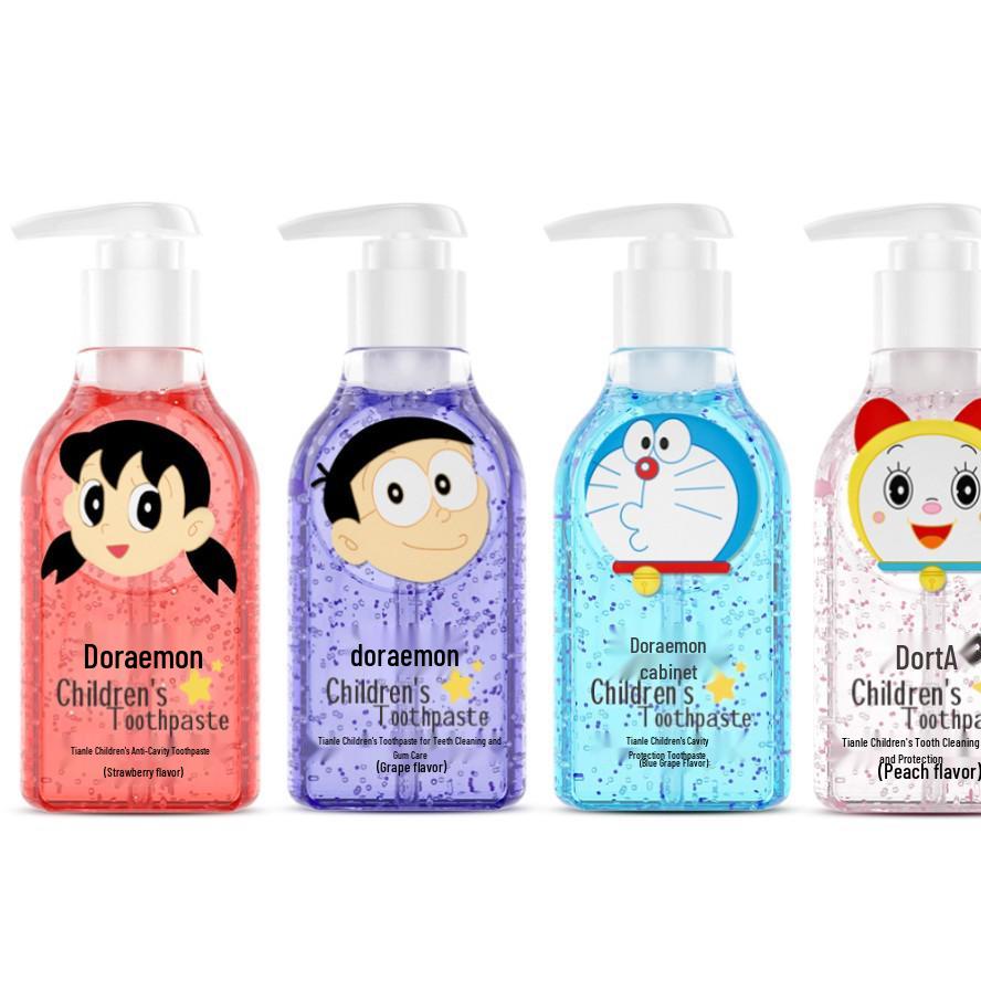 Детская зубная паста Tianle Doraemon против кариеса с фтором, 140 г, для детей от 3 до 12 лет