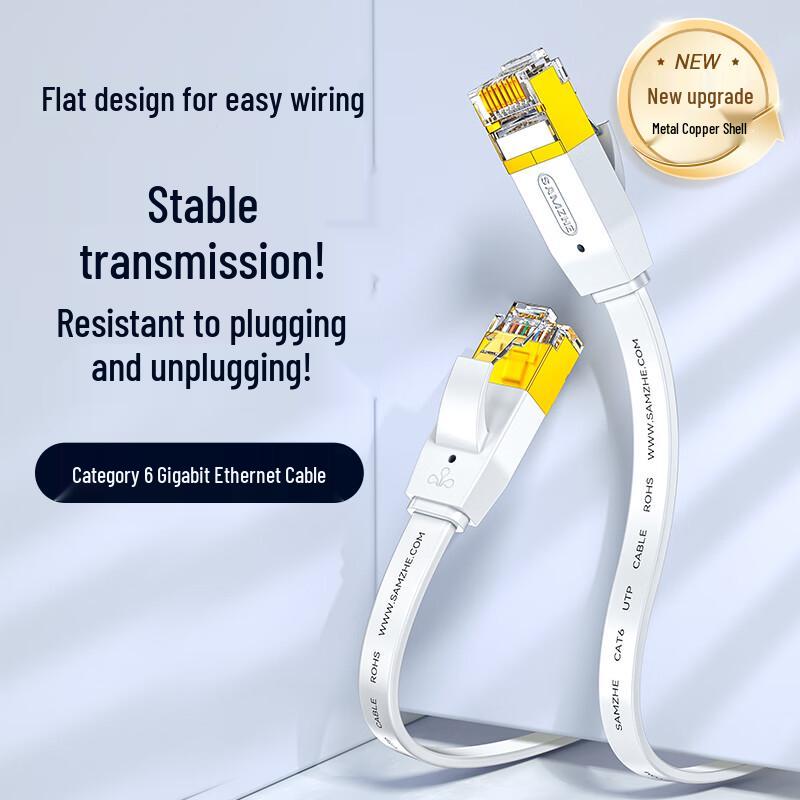 SAMZHE Category 6 Flat Ethernet Cable
