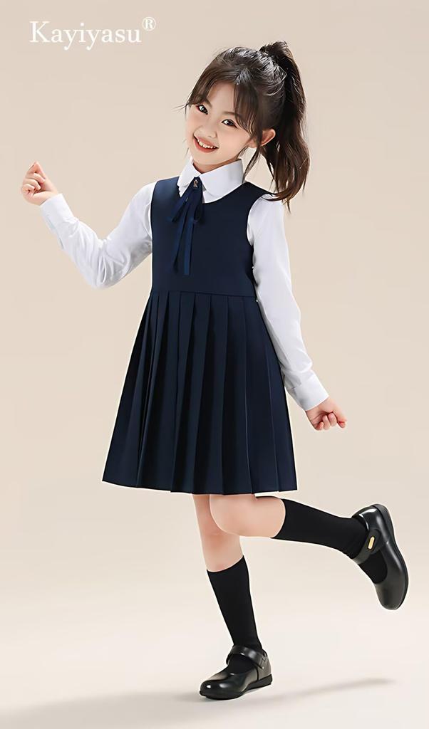 Kayiyasu Фортепианный концерт Черный Однотонный Милый Подходящий для школы Входной размер Детское платье, Платье, Цвет для девочек, Формальный, Платье, Церемонии, Свадьбы,