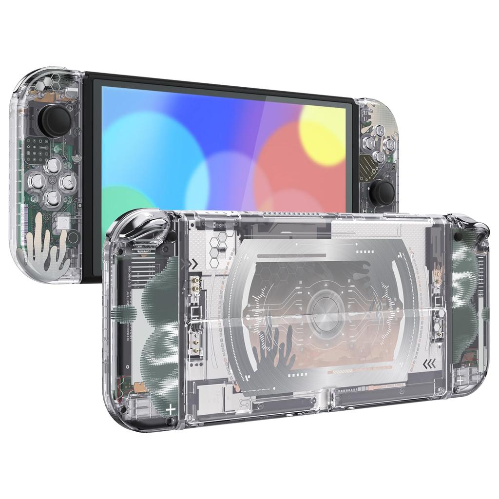 Not the Main Body Pattern Back Plate for eXtremeRate Switch Compatible with OLED PC Switch Back Switch Compatible with Switch OLED Joycon Handheld