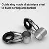 45Pcs/Box Fishing Rod Guide Ring Assorted Sizes Stainless Steel Ceramic Eyelet Replacement Freshwater
