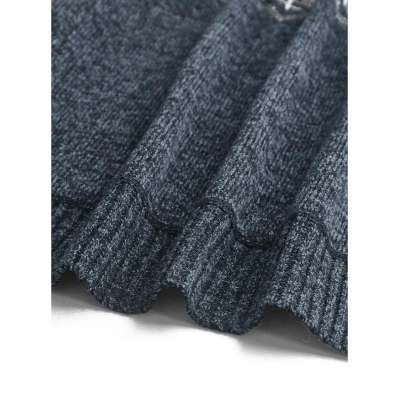 Men S Thick Fleece Long Sleeve Knitted Cardigan Casual Winter Sweater