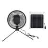 Solar Camping Fan with Tripod IP67 Waterproof Adjustable Portable Camping Fan with 10W Solar Panel