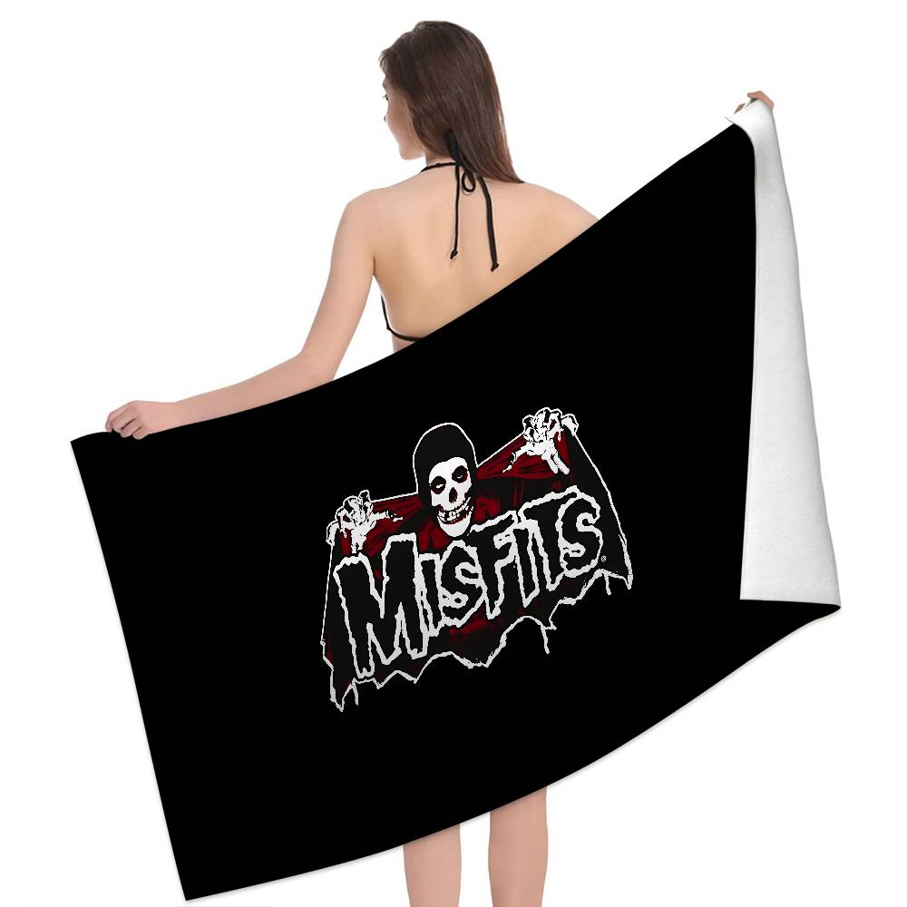 Полотенце пляжное из микрофибры с узором M-Misfits, впитывающее, быстросохнущее, мягкое, для йоги, плавания, курорта, альпинизма