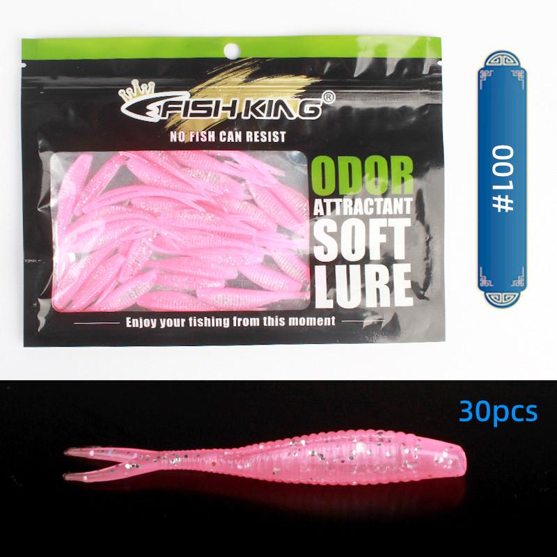 FTK 30 шт., приманка с ножничным хвостом, искусственная приманка, мягкая силиконовая приманка, пластиковая приманка для червячной отсадки