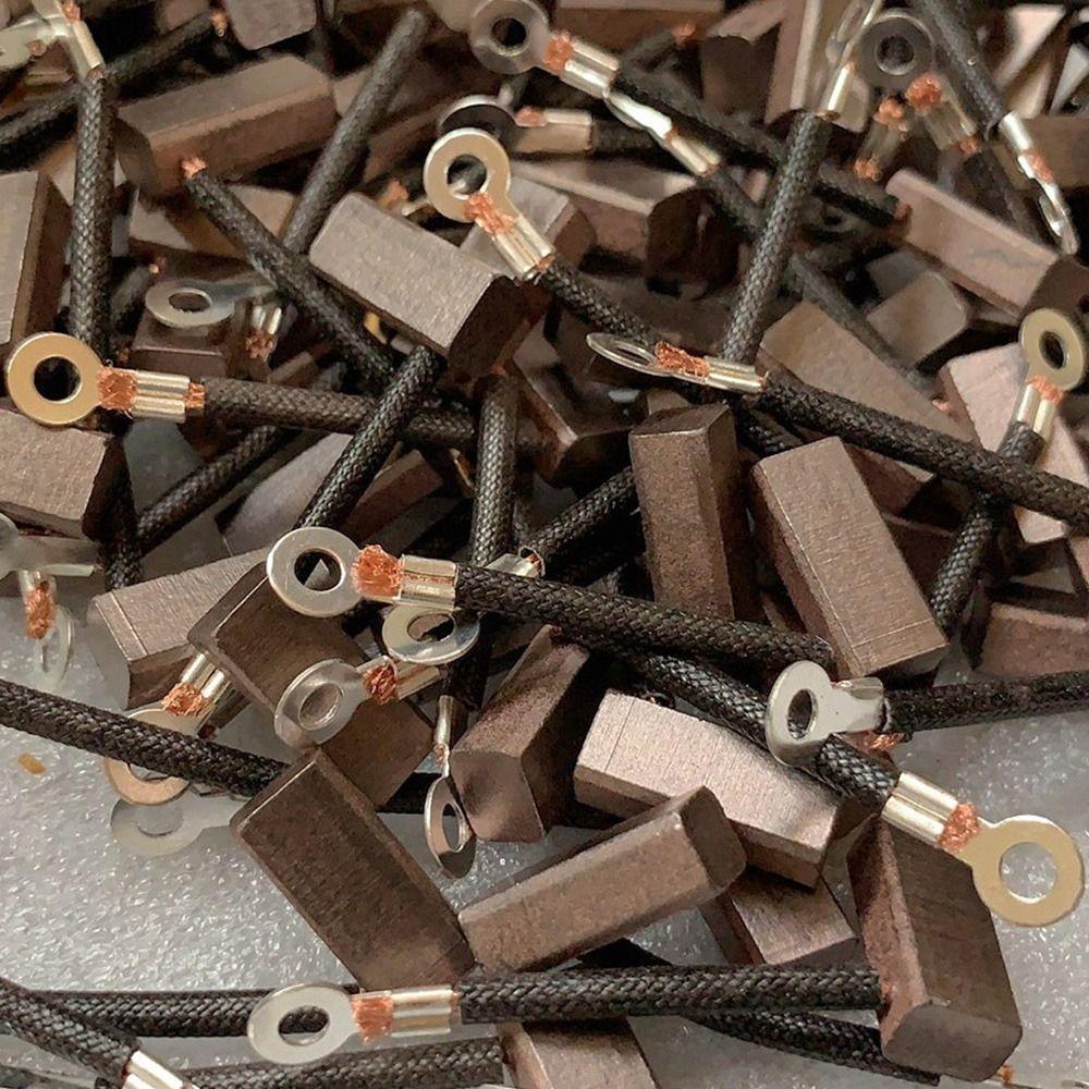 10pcs Hand Tools J460 6×8×18mm Brush Replacement Electric Motor Leads Generator Carbon Brushes Wire