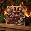 Christmas Craft Sets for Families Faux Pearl Art Kit, DIY Rhinestone Painting 8" x 8", Cartoon Relaxing Hobby Stress Relief Snowman Animal Diamond Kit
