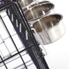 Cat Pet Stainless Steel Hang-on Puppy Bird Feeder Water Drinker Cage Cup Dog Feeding Bowl