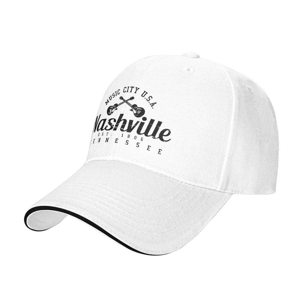 Nashville Tennessee Country Music Sandwich Baseball Cap Fashion Polyester Guitar City Sun Cap Outdoor Adjustable Adult Hat