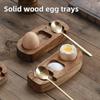 Acacia Wood Egg Tray Holder Cup Set Kitchen Accessories Decorative Storage for Home Easter Party Serving
