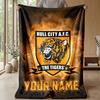 Hull FC Custom Flannel Throw Blanket Print Your Name Text Soft Warm Blanket Holiday Present