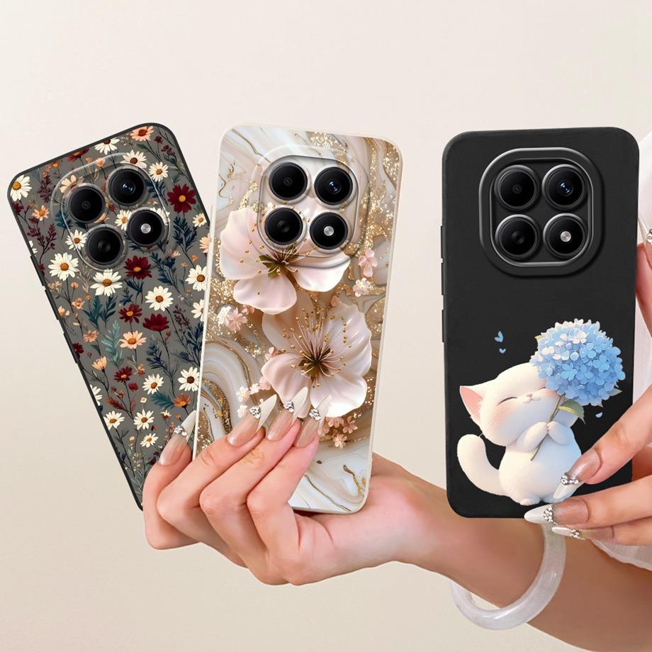 Цветочный Чехол с Ромашками и Подсолнухами для Xiaomi Redmi Note 15 15Pro 15 Pro+ Чехол для Телефона Poco M8 Pro Силиконовый Мягкий Ударопрочный Чехол