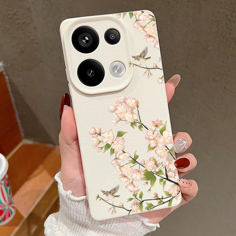 Для Xiaomi 13t Poco X6 M6 Pro Redmi Note 14 13 12 11 10 Pro противоударный силиконовый мягкий кожаный узор с текстурой однотонного цвета