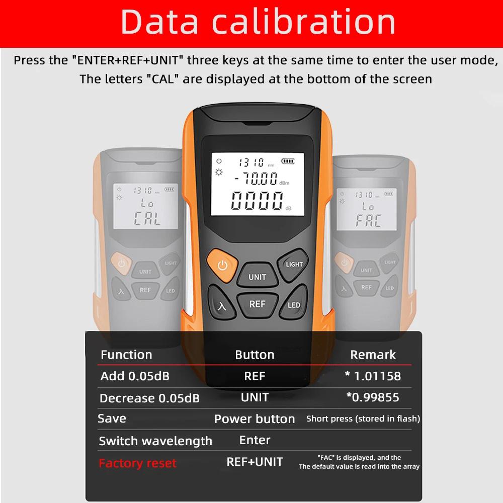 Многофункциональный измеритель оптической мощности G90 Зарядка через USB Визуальный локатор повреждений Тестер оптического волокна Профессиональный цифровой мультиметр