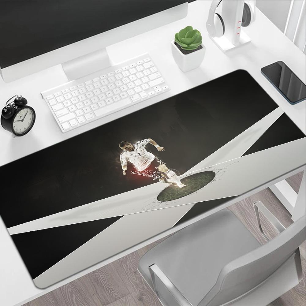 Soccer Player Action Large Mouse Pad Keyboard Pad Study Desk Mat Non-Slip Rubber Base Office and Gaming Desk Decoration