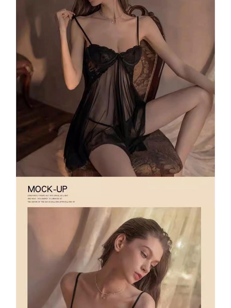 Elegant Plus Size Lace Camisole Nightgown - Women's Flirtatious Summer Lingerie.