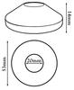 Chrome-Plated Pvc Rosette 28 Mm - Set Of 2