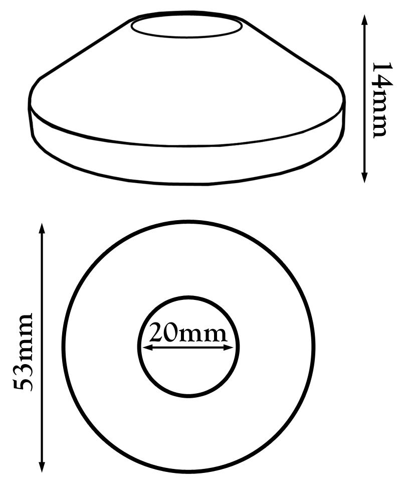 Chrome-Plated Pvc Rosette 28 Mm - Set Of 2