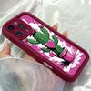 JT402 Розовый цветущий кактус Арт для iPhone 17 16 15 14 13 12 Pro Max Samsung S26 S25 Ultra A17 A07 A56 A16 Xiaomi 15T 13T Redmi 15c 14C Мягкий чехол