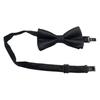 Children's Solid Black Plaid Bow Tie - School Uniform & Costume Accessory