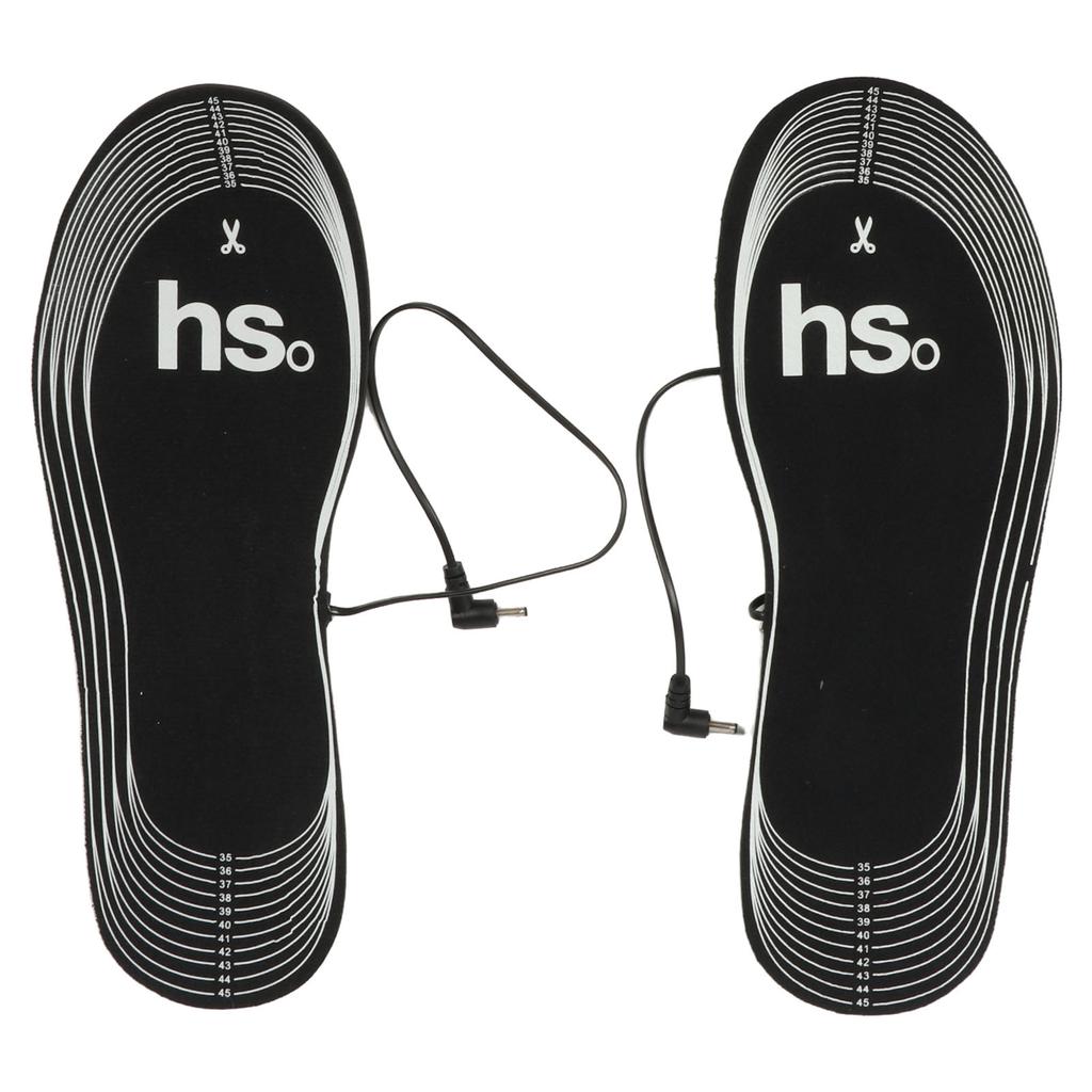 1 пара стелек с подогревом, электрические стельки с питанием от батареи 4,5 В, мягкая термовставка из углеродного волокна для ног