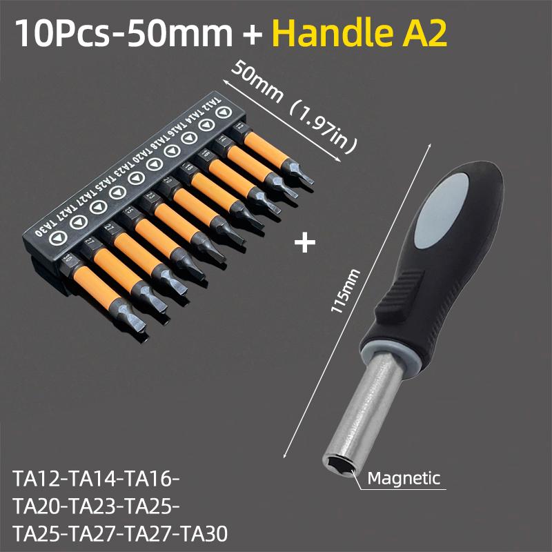 Triangle Head Screwdriver Bit Set Magnetic 1/4" Hex S2 Steel Security Triangular Screw Driver Bits Ratchet Wrench Hand Tools