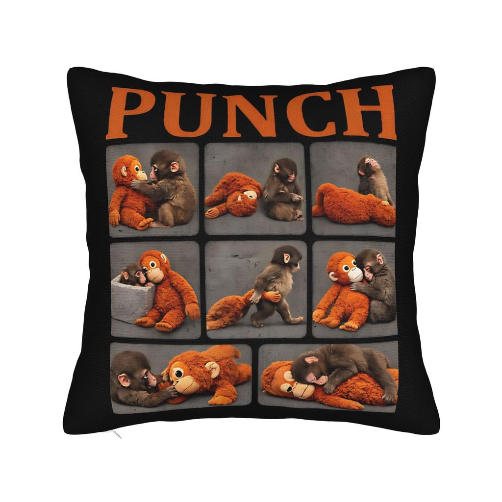 Punch Monkey Pillow Case Cute Funny Pillow Cover Soft Pillowcases For Sofa Bedroom Home Decor