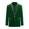 Boys Formal Blazer Velvet Material Notch Lapel One Button Flap Pocket Tuxedo Jacket Fully Lining Outwear